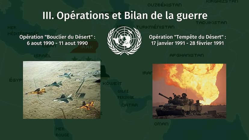 MER
MÉDITERRANÉE
TURQUIE
LIBAN
ISRAËL
SYRIE
IRAK
1990 - 1991
MER
ROUGE
AZERBAIDJAN
LA GUERRE DU GOLFE
ÉGYPTE
ARABIE
SAOUDITE
MER
CASPIENNE
K