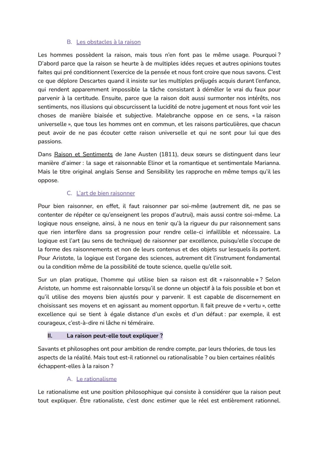 Introduction
La raison (différente des motifs d'une action) est la faculté de penser, de différencier le vrai
et le faux, ou le bien et le m