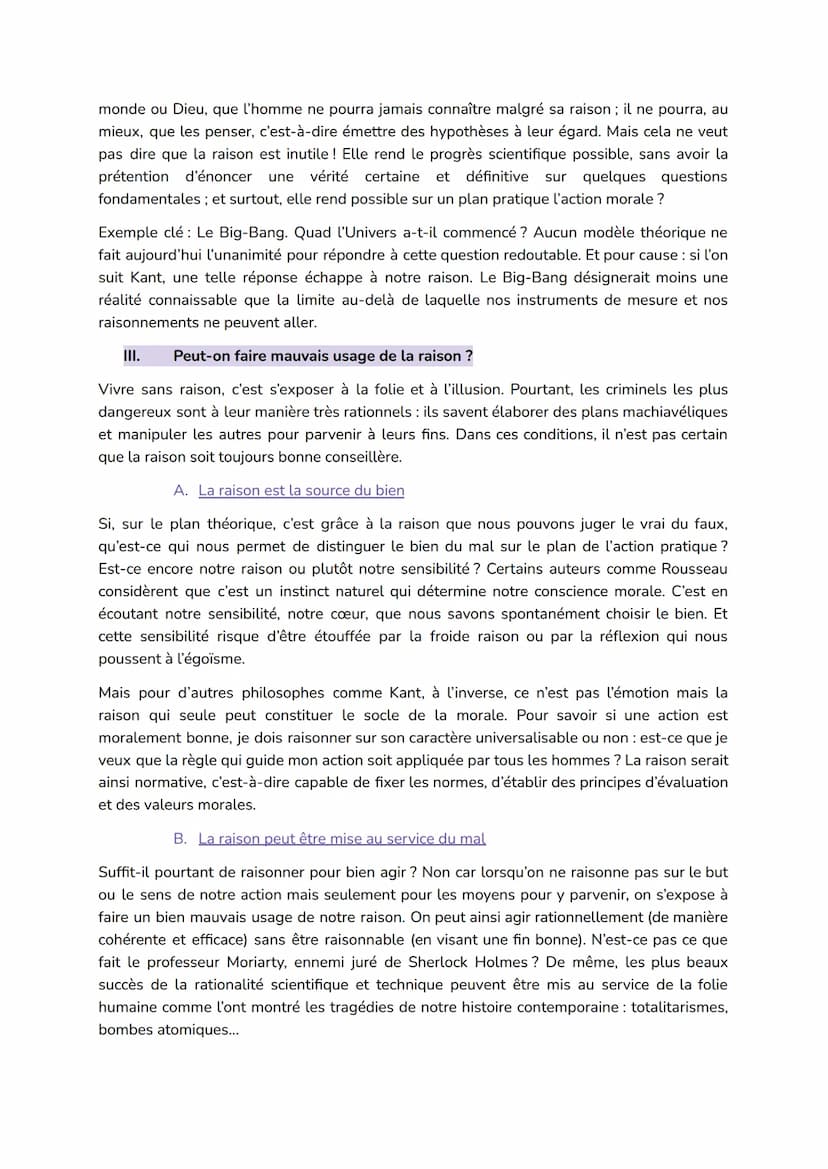 Introduction
La raison (différente des motifs d'une action) est la faculté de penser, de différencier le vrai
et le faux, ou le bien et le m