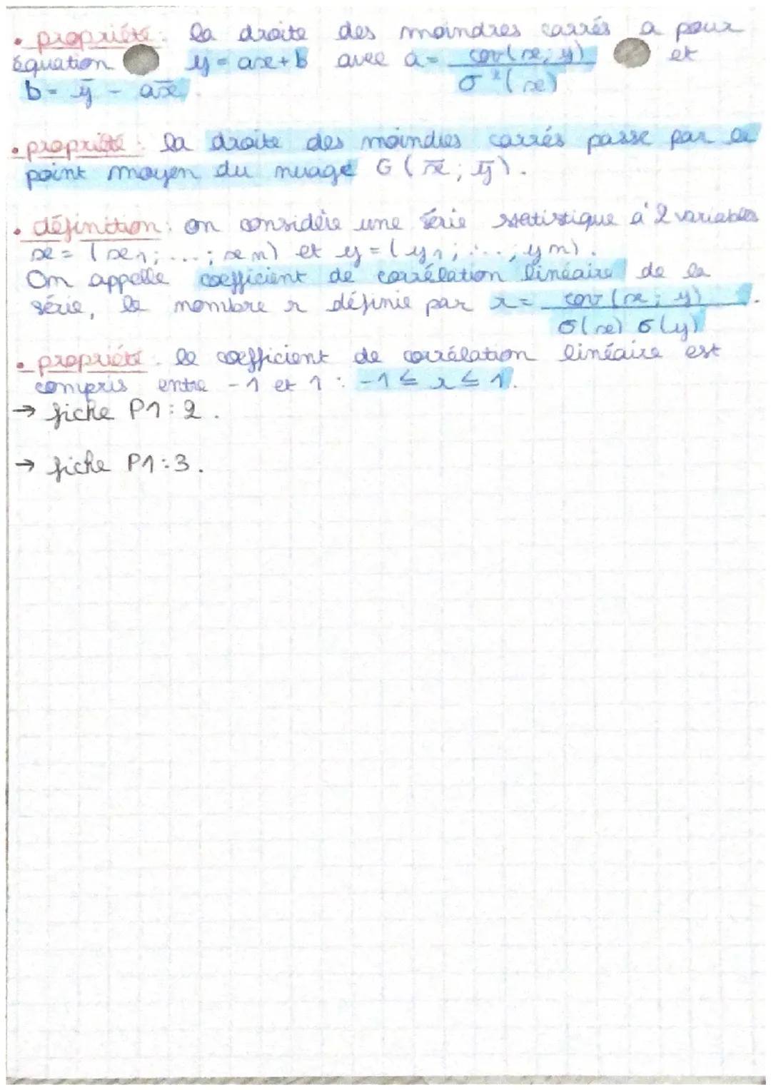 a
• definition
une série stadistique à deuse variables se représente
par un nuage de points de coordonnées Hilai; yi).
• On appelle point ma