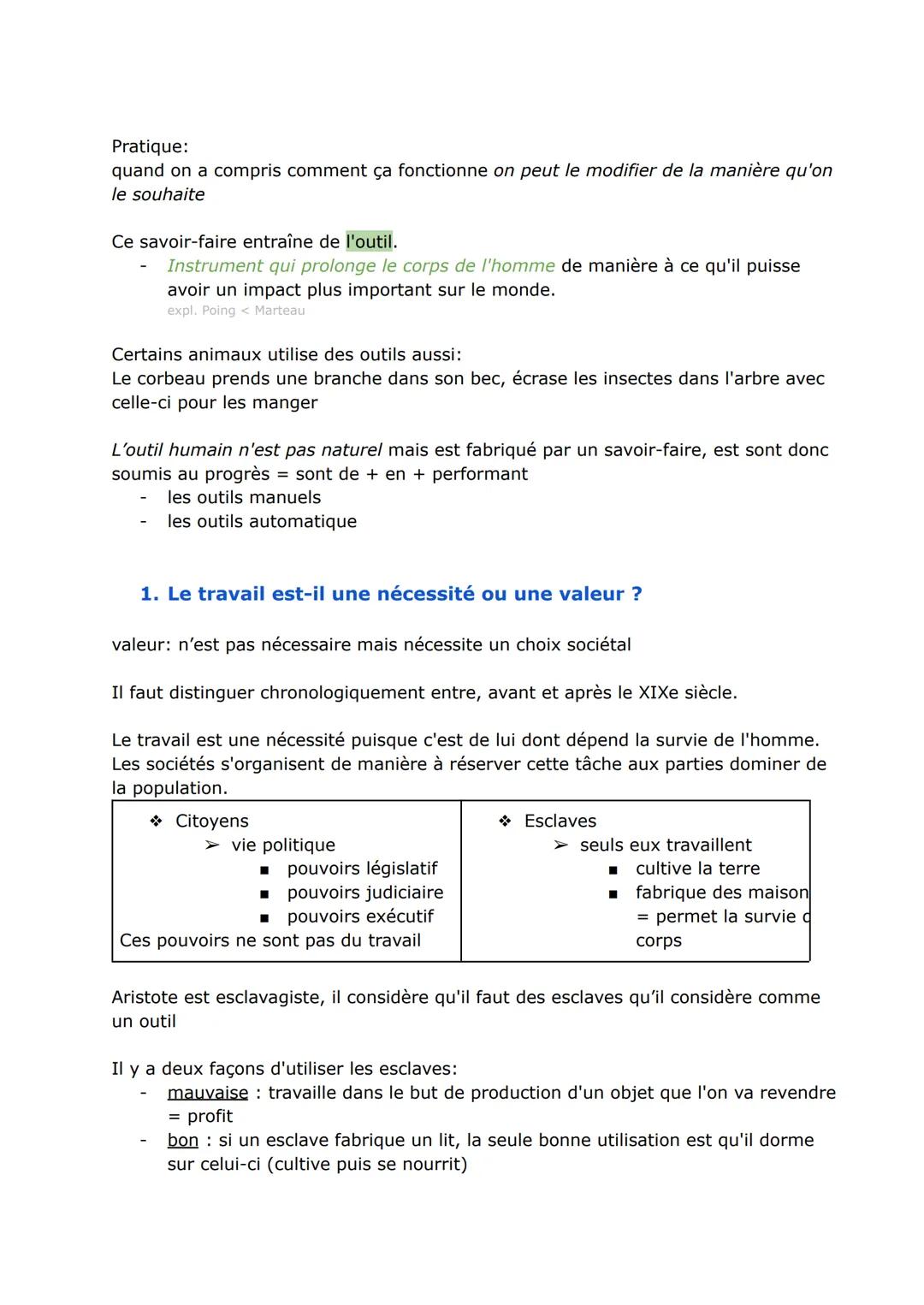 - Fiche de révision -
le travail et la technique

INTRODUCTION

TRAVAIL =souffrance + pénibilité
- souffrance: tripalium instrument de tortu