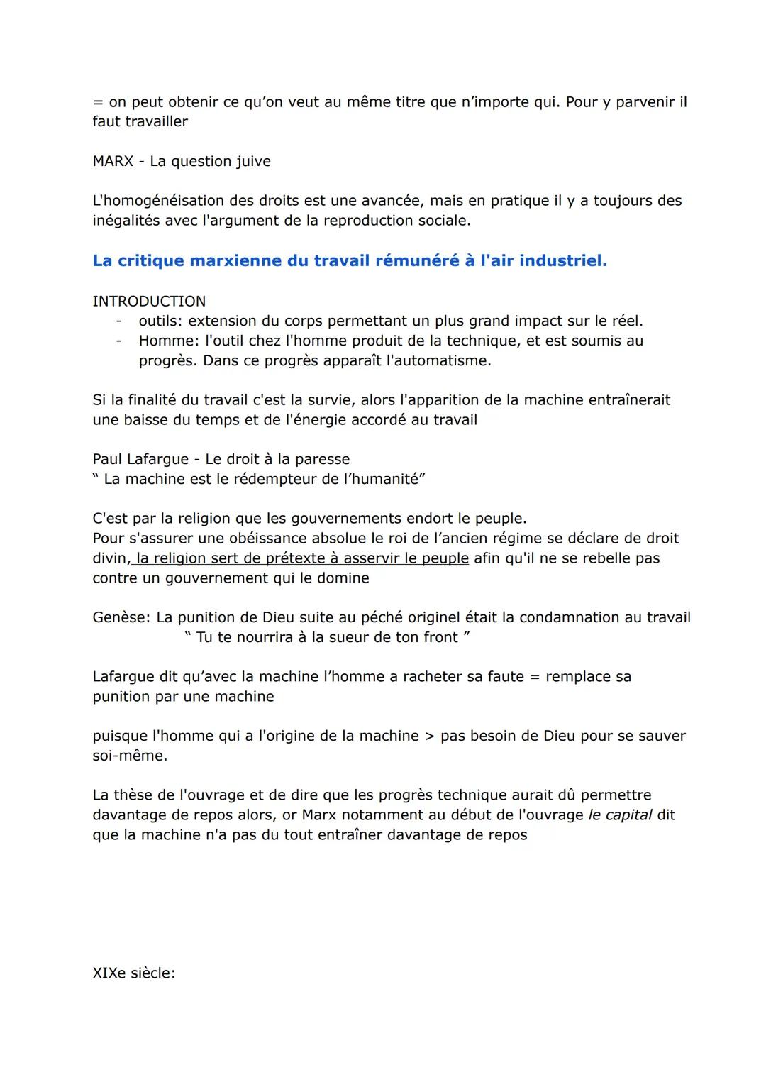 - Fiche de révision -
le travail et la technique

INTRODUCTION

TRAVAIL =souffrance + pénibilité
- souffrance: tripalium instrument de tortu