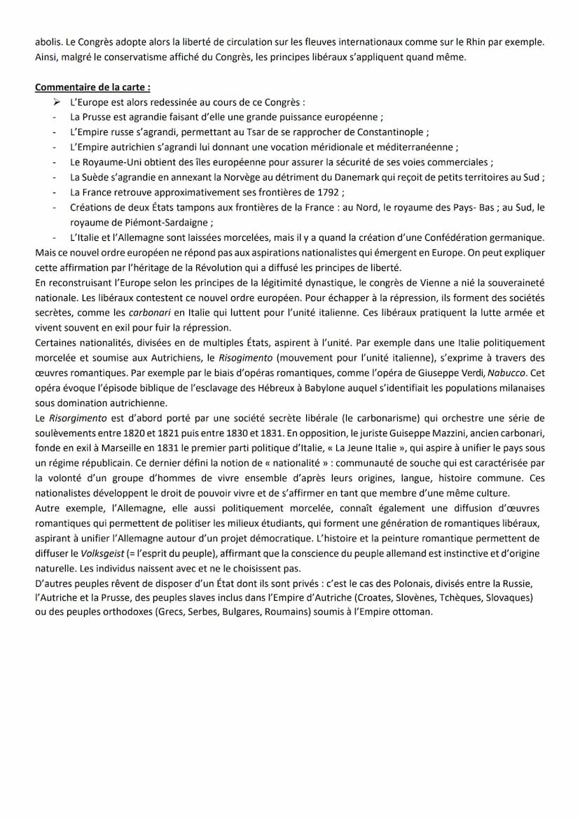 SÉANCE 1 : QUELLE CONCEPTION DE L'EUROPE LE CONGRÈS DE VIENNE IMPOSE-T-IL EN 1815?
OBJECTIF DES SAVOIRS :
Comprendre le nouvel ordre europée