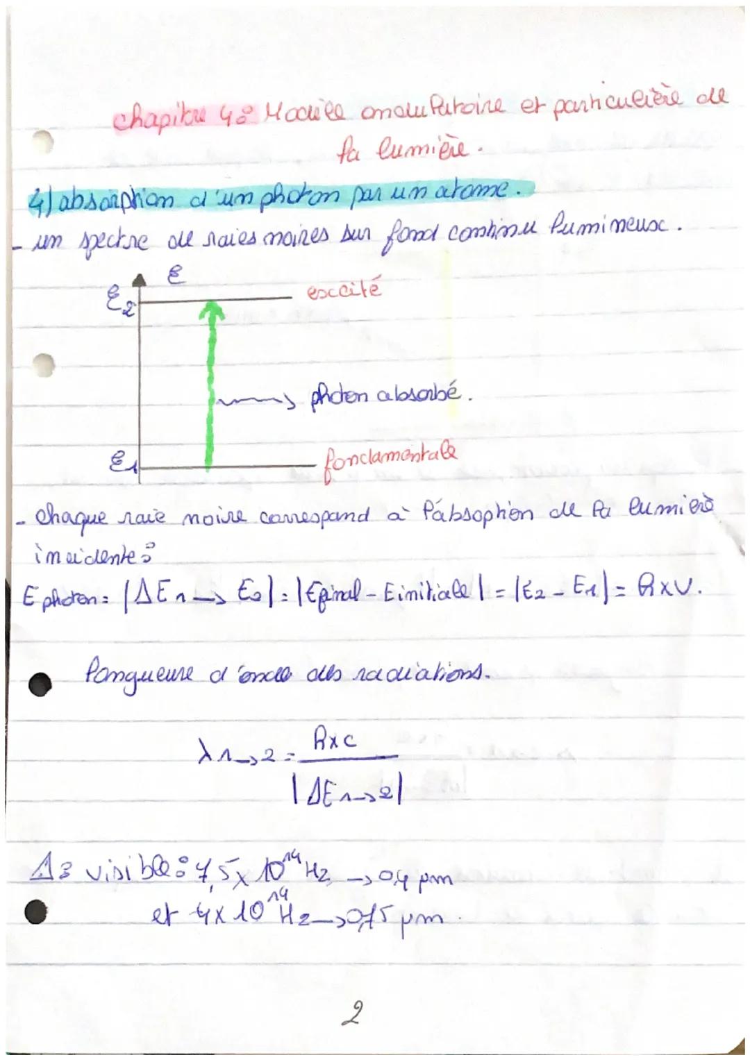 chapine & Modèle andufatoive et particulière
de la lumière.
- ceférité - vitesse de la lumière = C = 3,00x 10⁰ m. p.
^
-Pongueur d'onde entr