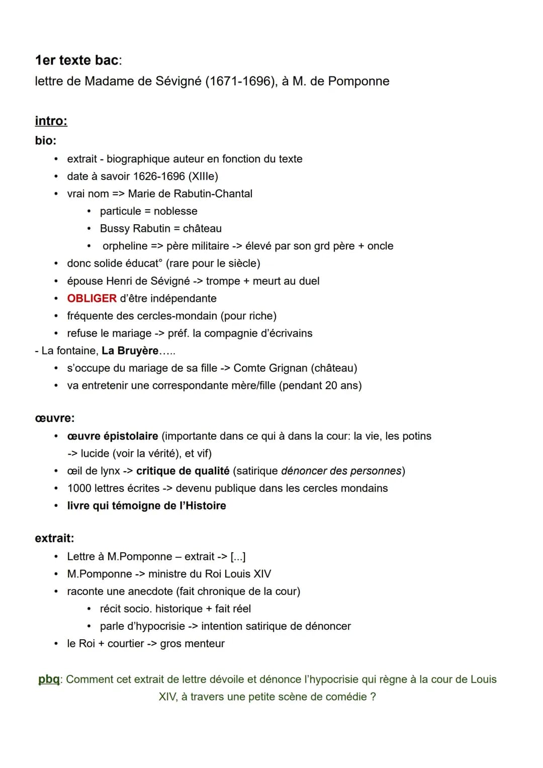lettre de mme Sévigné à m Pomponne