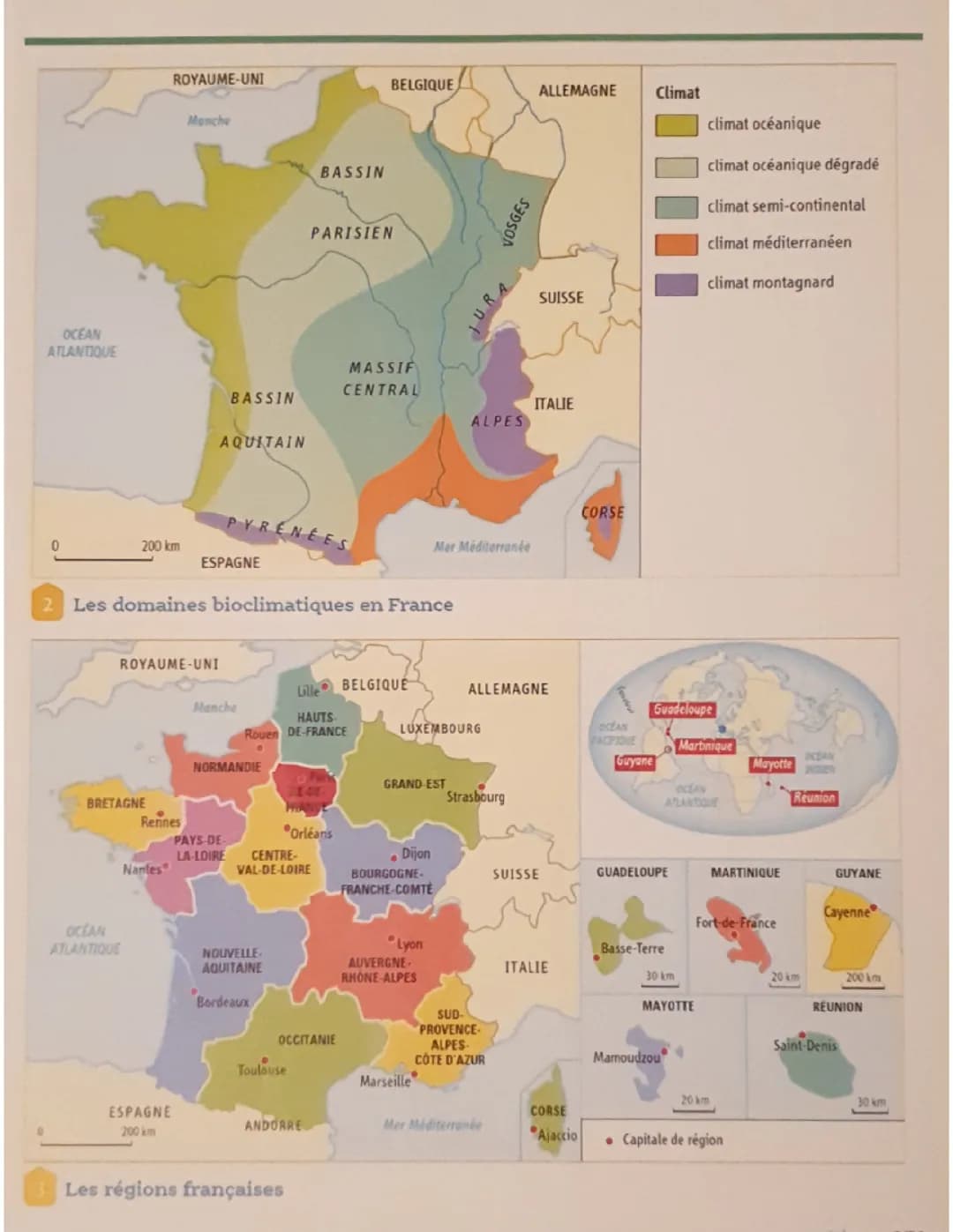 Géographie BREVET - Carte de la France