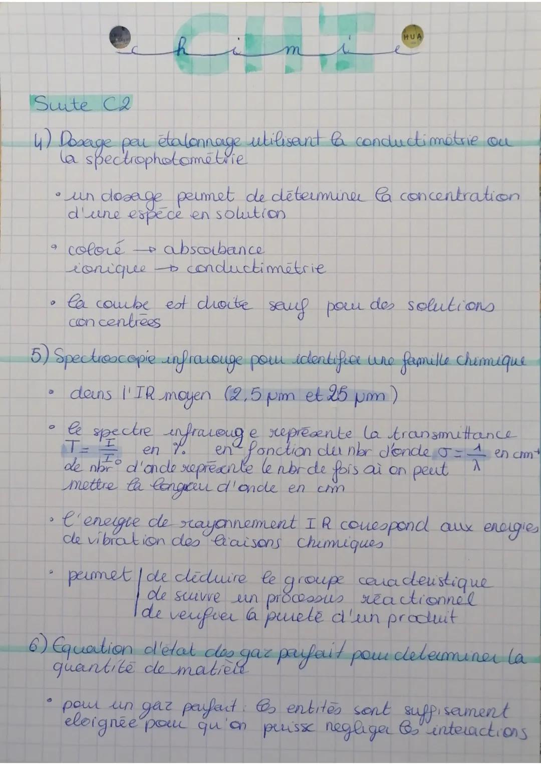 C2: Methodes physiques d'analyse d'un système
chimique
1) Mesme du PH
پسند
• Le PH est une grandeme sans dimension correspondant
à une valeu