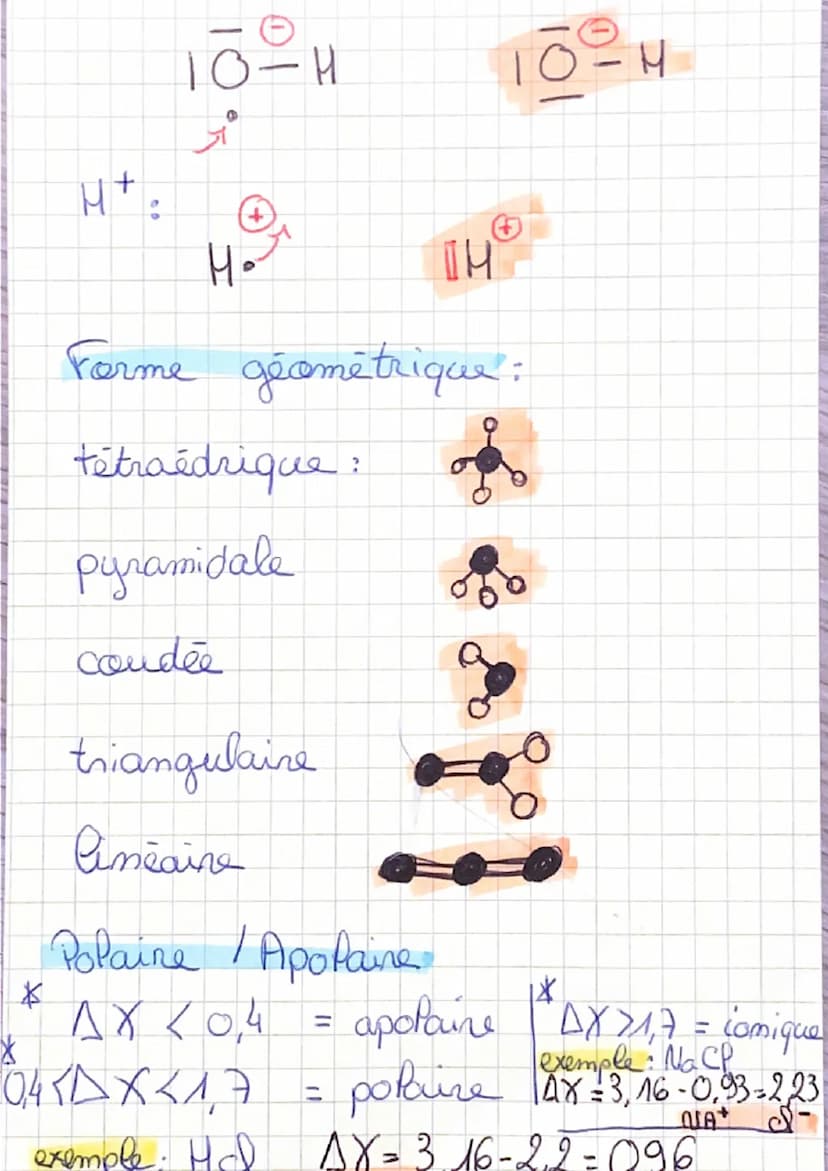 Structure des entités
Shemas de lewis:
A : 2 = 17: 15² 25² 2p 30² 305
ICPI
0= 2 = 8:10² R2D²
2
800)
2
2
CO₂: C=Z=6 10² 20³² 2p ² 14 e de val
