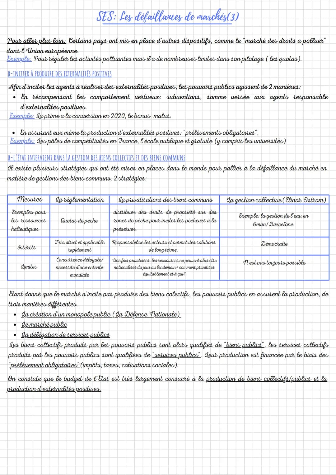 SES: Les défaillances de marchés (1)
De nombreux économistes pensent qu'il faut laisser les marches s'organiser tout seul. Lorsque le marche