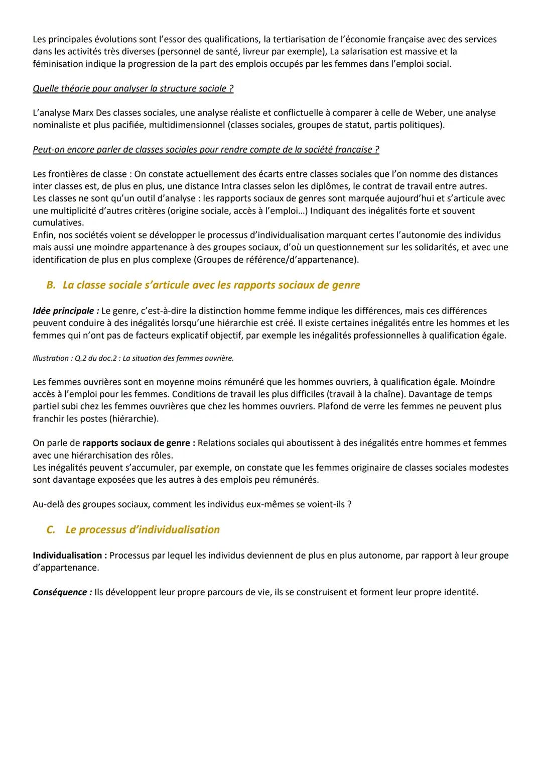 Sciences économiques et sociales
CHAPITRE 2
Comment est structurée la société française actuelle ?. objectifs page 14
INTRODUCTION : Les gro