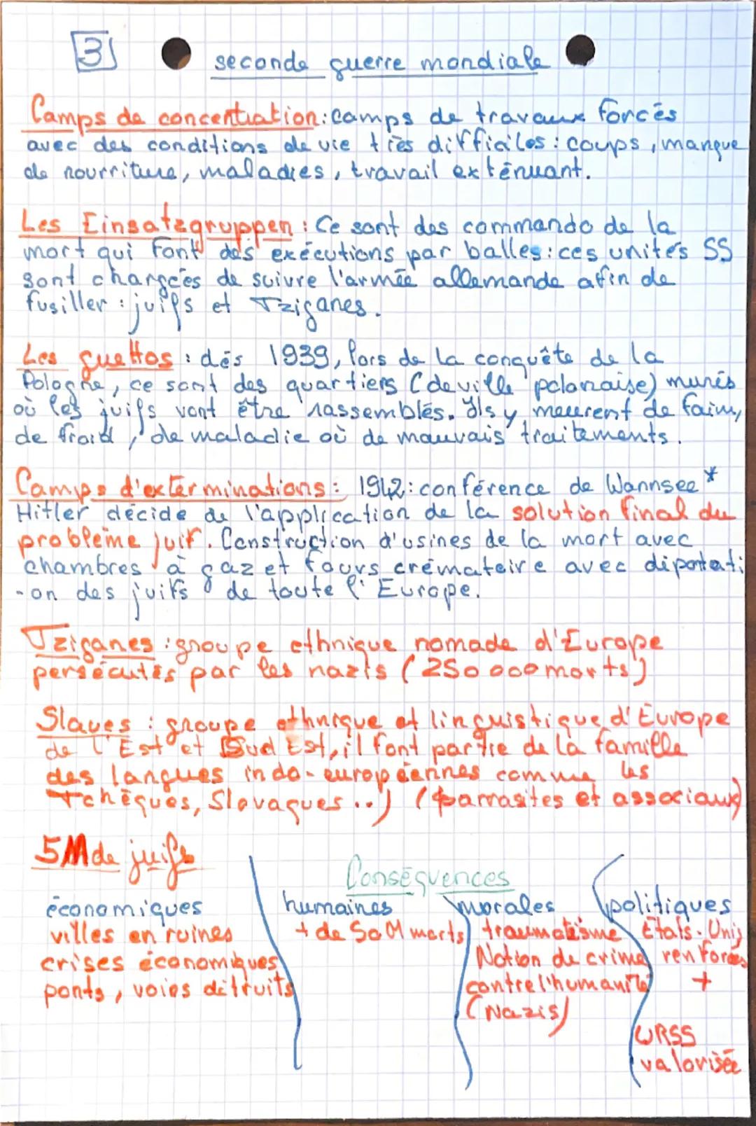 # 1 La seconde guerre mondiale

-guerre d'aneantissement: guerre qui a pour but de
détruire d'adversaire sans distinction entre civils
et mi