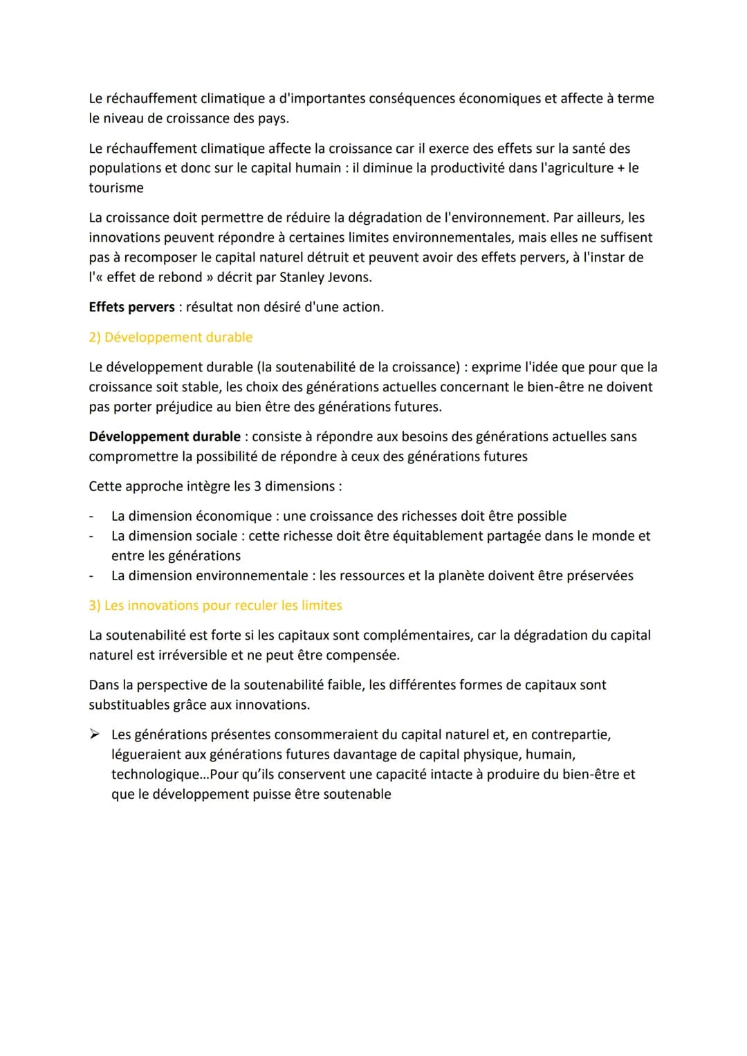 Eco Chapitre 1 : Quels sont les sources et les défis de
la croissance économique ?
DÉFINITIONS
La croissance: augmentation de la production 