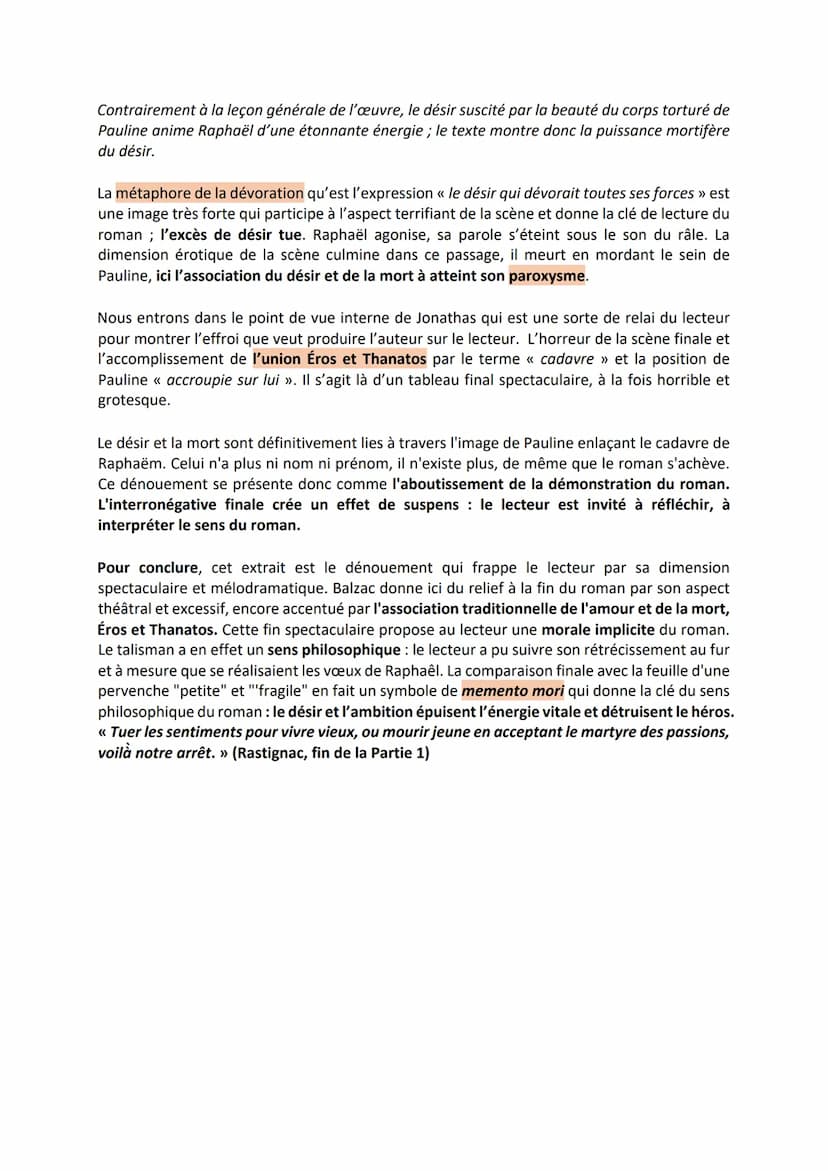 Étude linéaire
Honoré de Balzac La Peau de Chagrin 1831
Partie 3: L'Agonie
Honoré de Balzac est l'un des plus grands romanciers du XIXe sièc