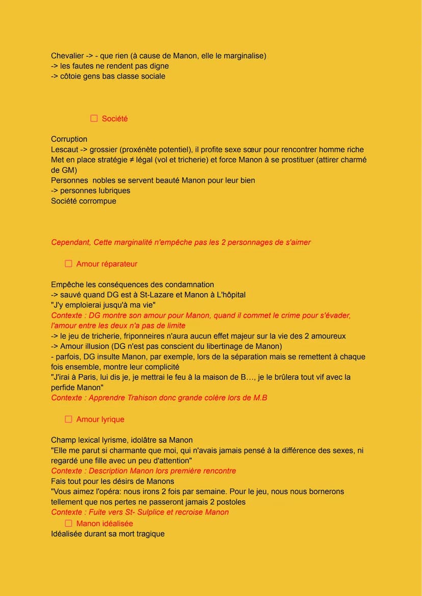 Dissertation Manon Lescaut
Personnage en marge et plaisir romanesque
Certes, Manon Lescaut présente une histoire avec des personnages en mar