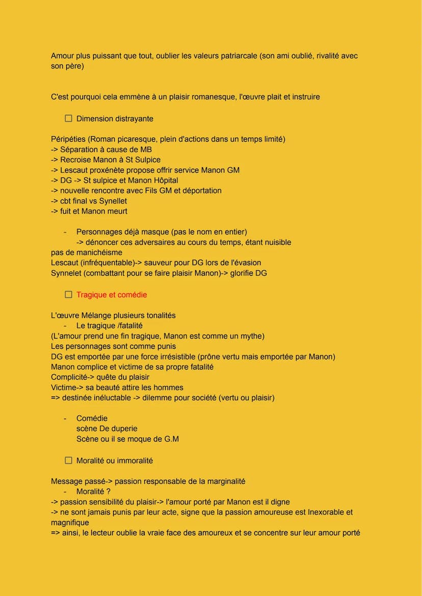 Dissertation Manon Lescaut
Personnage en marge et plaisir romanesque
Certes, Manon Lescaut présente une histoire avec des personnages en mar