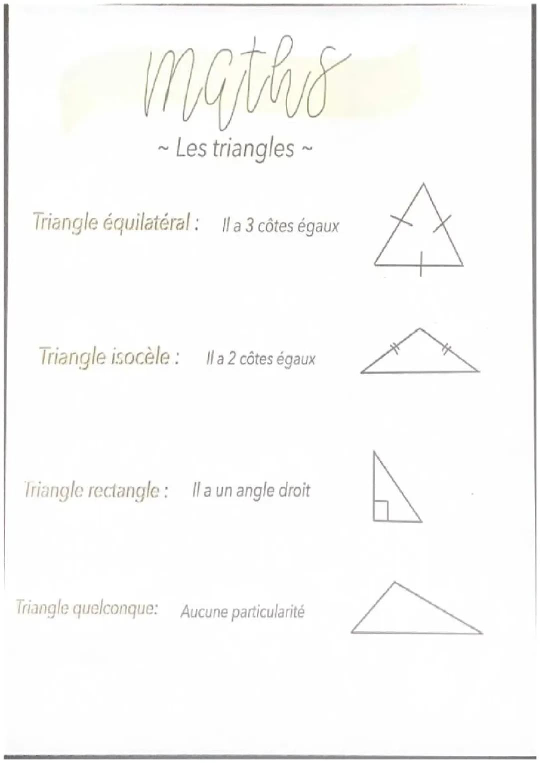 Les triangles