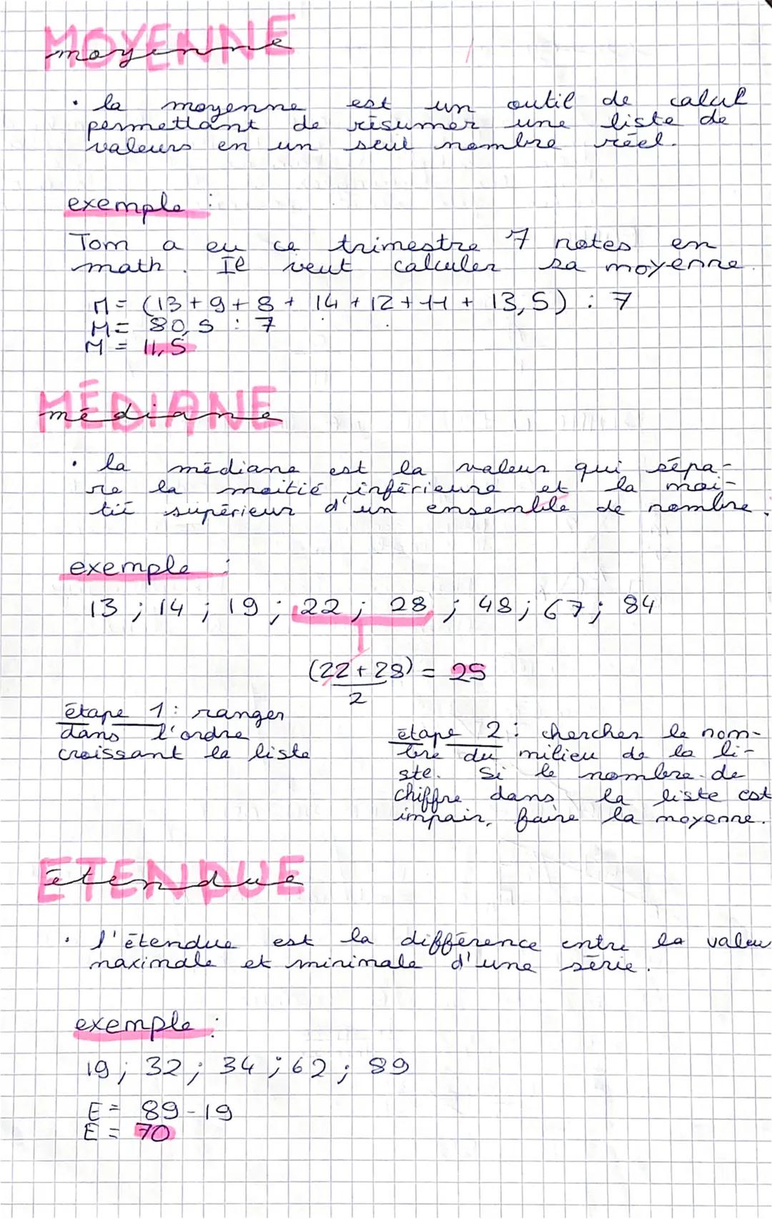 # MOYENNE

- la moyenne est un outil de calcul permettant de résumer une liste de valeurs en un seul nombre réel.

exemple:

Tom a eu ce tri