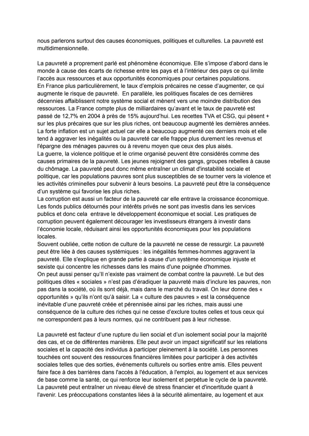 Compte rendu
En quoi la pauvreté impacte-t-elle les liens sociaux et que pouvons-nous faire pour
stopper cette dernière ?
Pour présenter et 