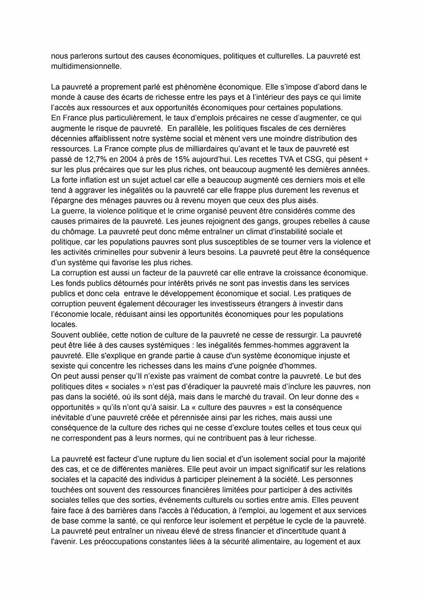 Compte rendu
En quoi la pauvreté impacte-t-elle les liens sociaux et que pouvons-nous faire pour
stopper cette dernière ?
Pour présenter et 