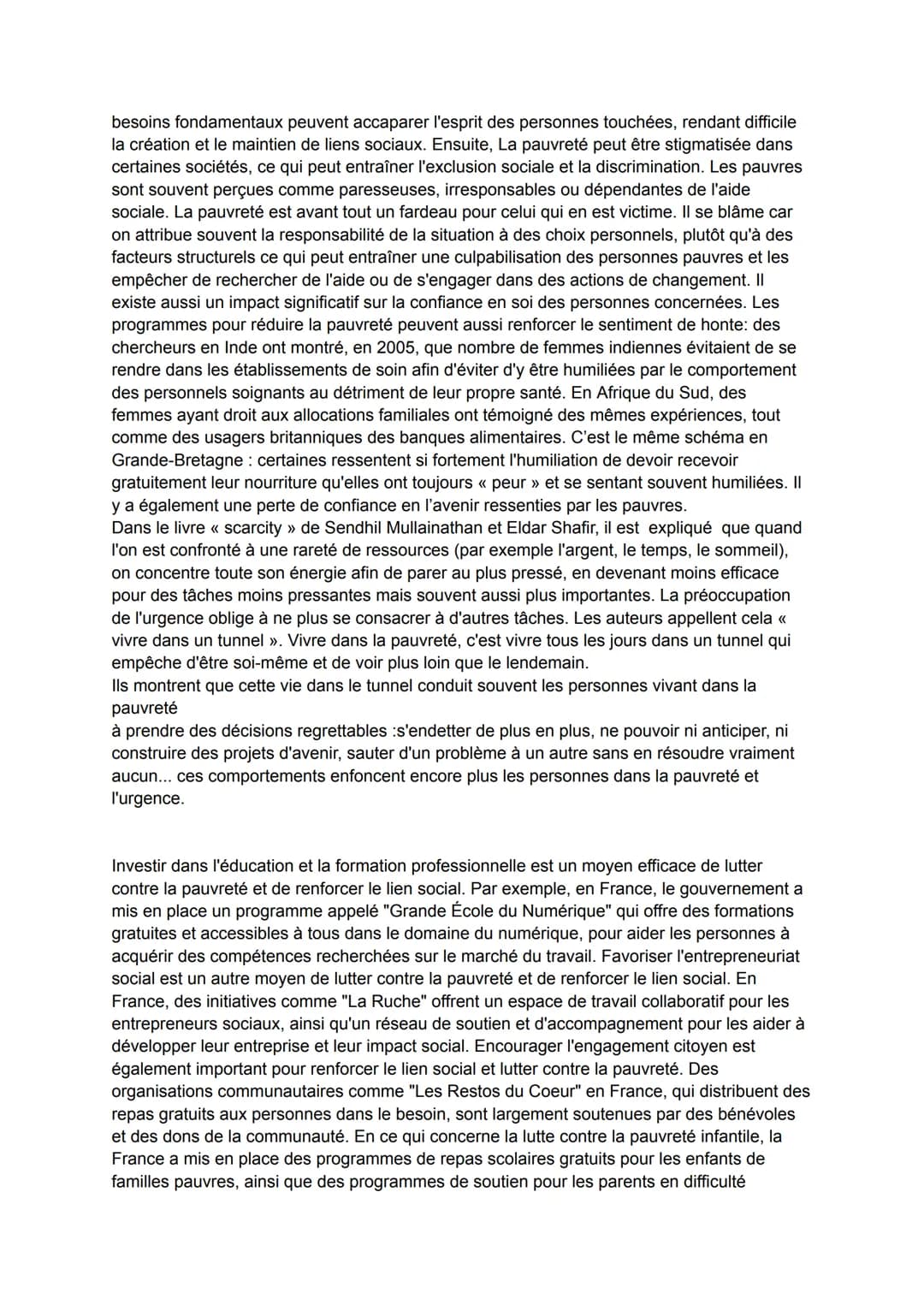 Compte rendu
En quoi la pauvreté impacte-t-elle les liens sociaux et que pouvons-nous faire pour
stopper cette dernière ?
Pour présenter et 
