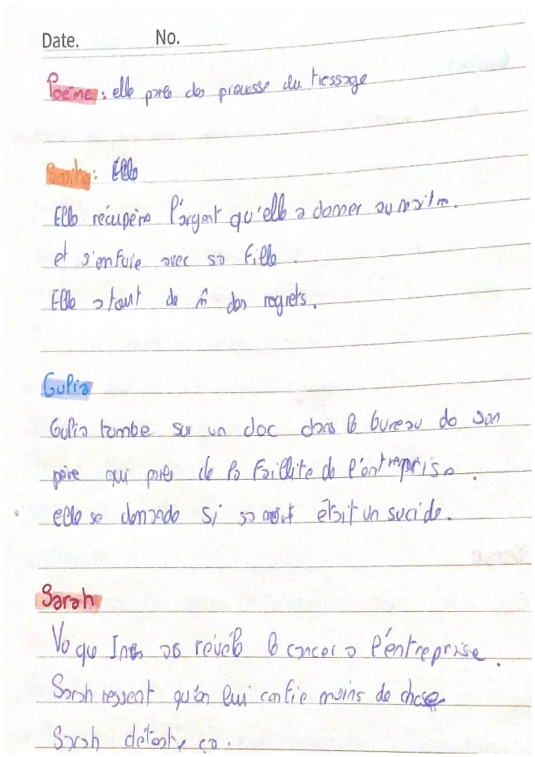 Lo tresse
Date.
de "Pealitia Colombani"
No.
Prologue
Une voie park de son amours pour Port du tivessage.
1 qui assimil
Amita
1 l'histoire se