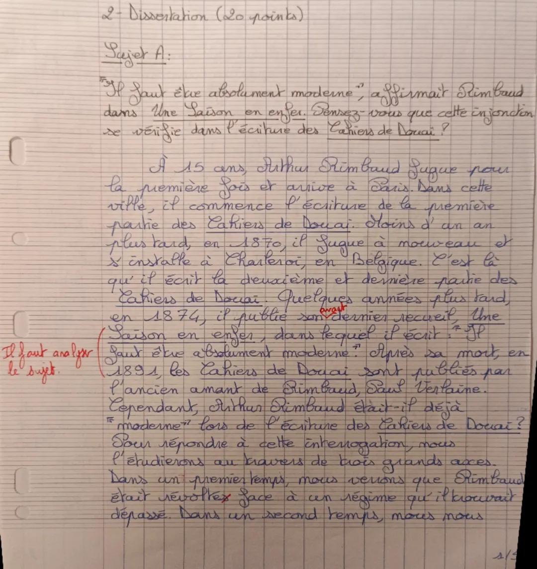 Dissertation Rimbaud