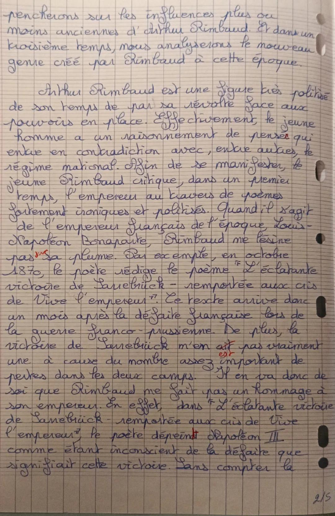 2-Dissertation (20 points)

Sujier A:

If Saut être absolument moderne, affirmart Rimbaud
dans Une Saison en enfer. Pensez-vous que cette in