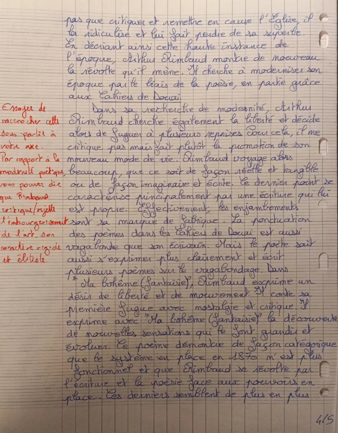 2-Dissertation (20 points)

Sujier A:

If Saut être absolument moderne, affirmart Rimbaud
dans Une Saison en enfer. Pensez-vous que cette in