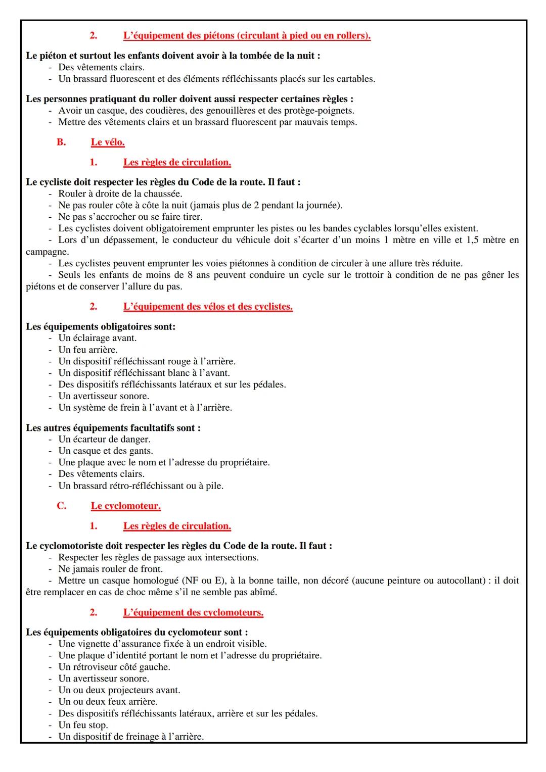 # Préparation à l'examen de l'ASSR niveaux 1 et 2.

21 personnes décédent chaque jour des suites d'un accident de la route (soit près d'une 