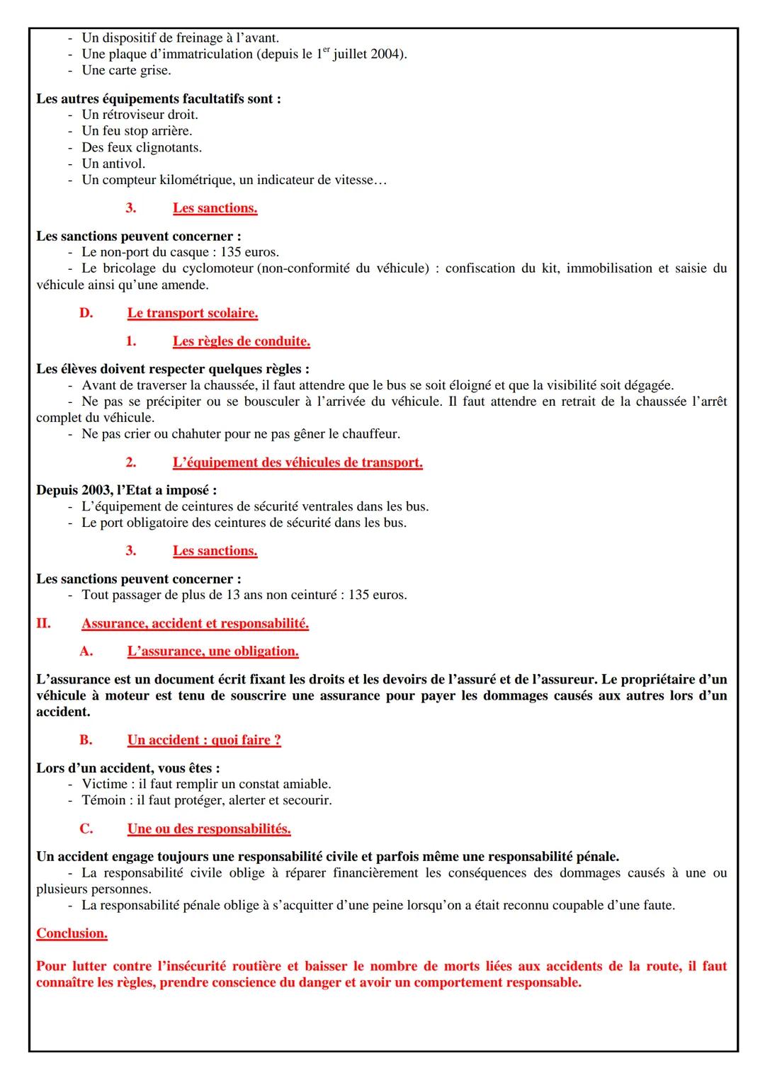 # Préparation à l'examen de l'ASSR niveaux 1 et 2.

21 personnes décédent chaque jour des suites d'un accident de la route (soit près d'une 