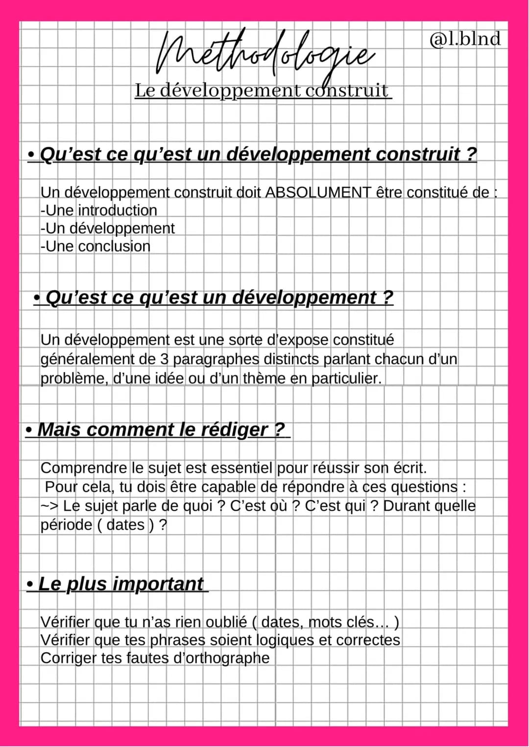 Methodologie
Le développement construit
• Qu'est ce qu'est un développement construit ?
Un développement construit doit ABSOLUMENT être cons