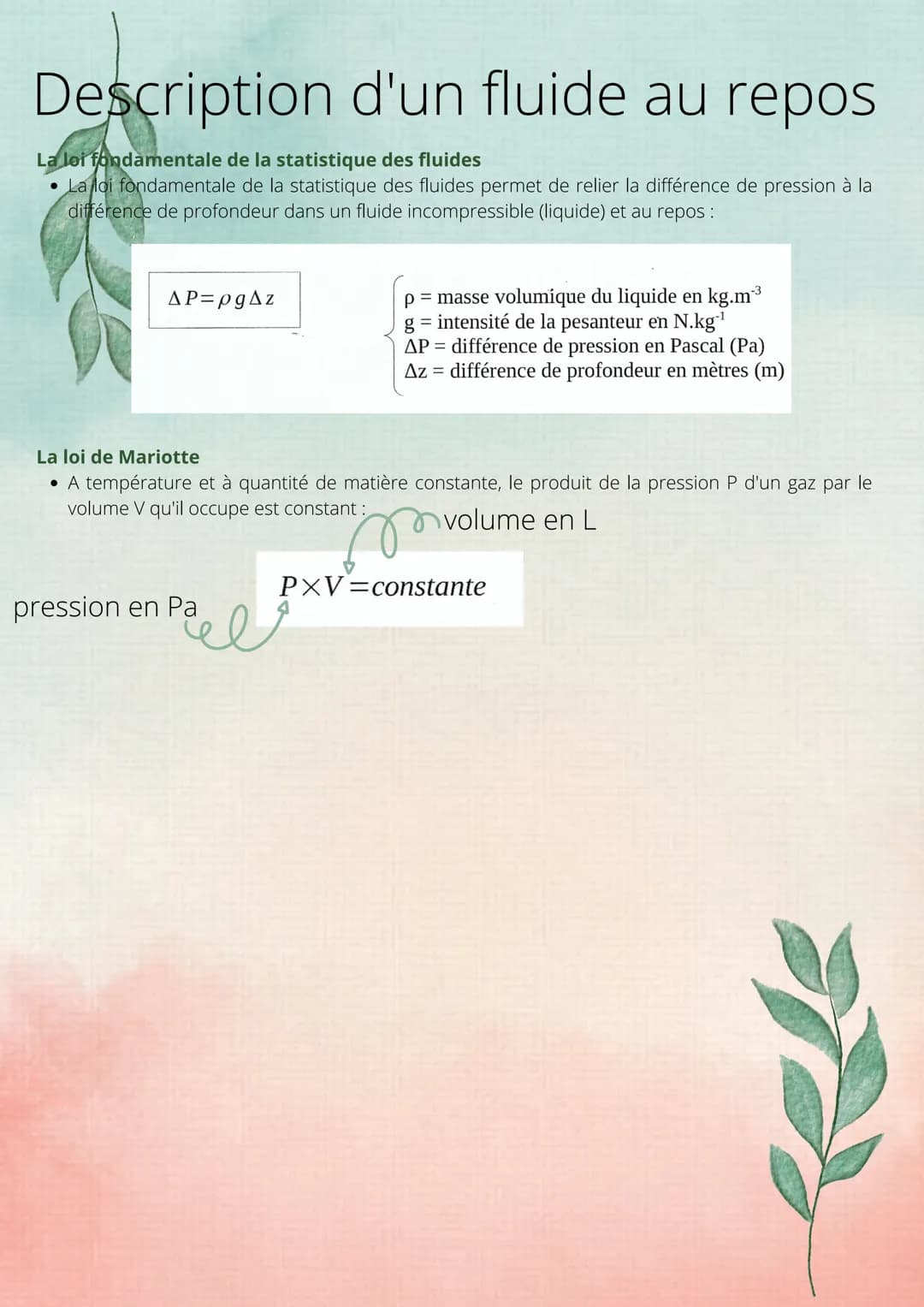 Description d'un fluide au repos
Grandeurs macroscopiques et comportements microscopiques
Au repos un fluide n'a pas de mouvement apparent. 