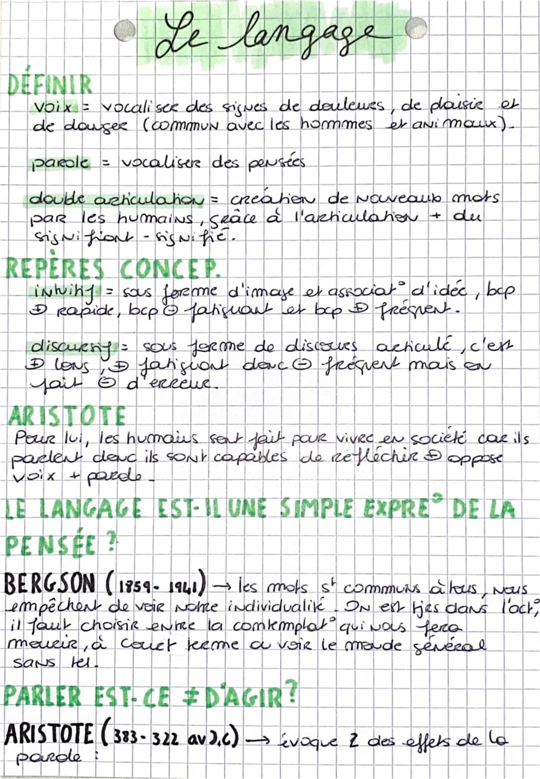Définitions et Exemples sur le Langage - Philosophie et Linguistique