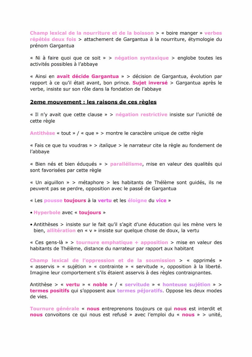 L'abbaye de Thélème (fiche pour l'oral)
Support
Rabelais, Gargantua, « Comment était réglée la vie des thélèmites », p.192-193
Introduction
