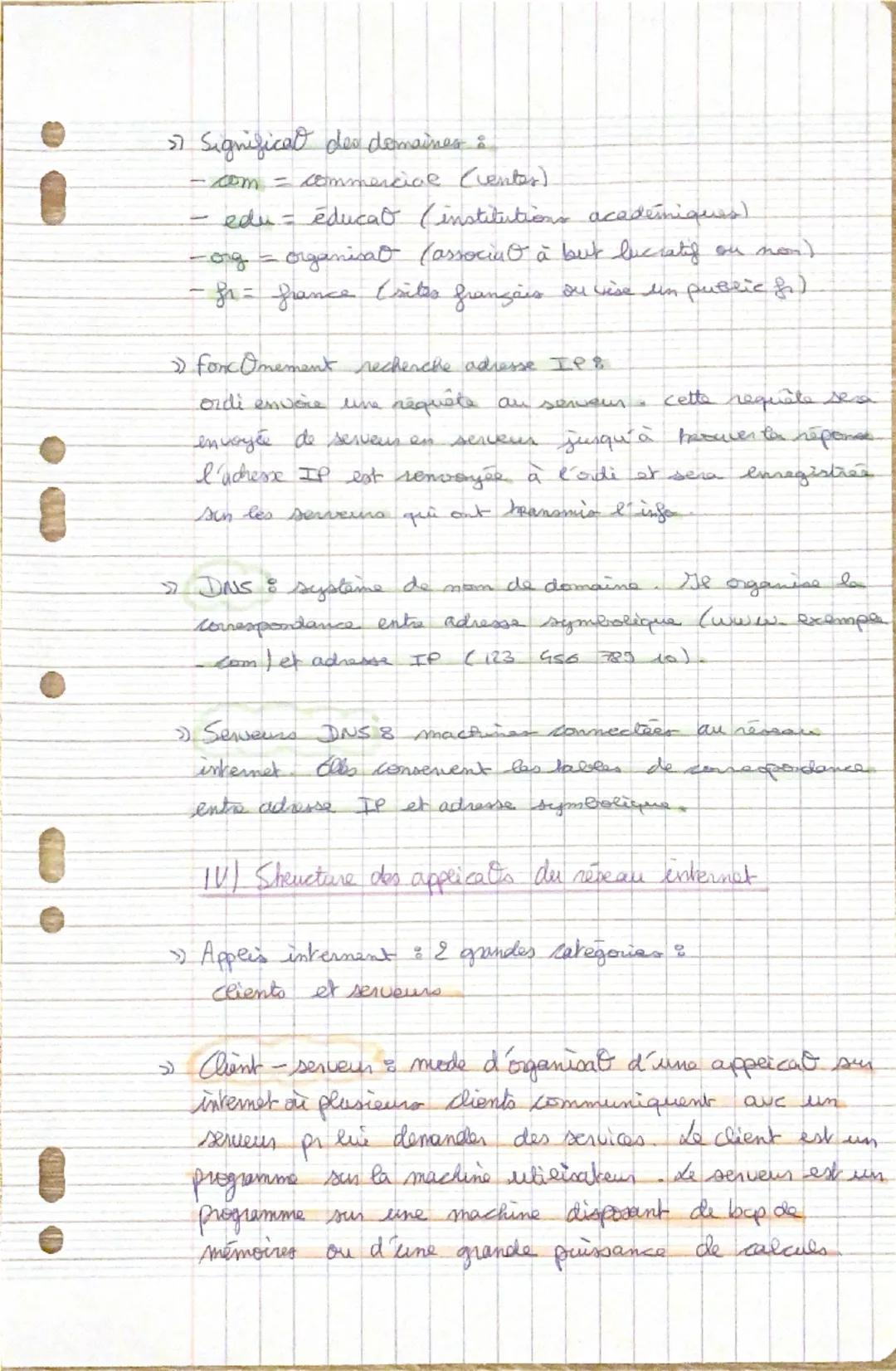 snt
Intre
CHAPITRE
Internet
» Communical par paquelo = a permis l'acheminent des
donneer dans un réseau.
» Protocols: → TCP (bansmission con