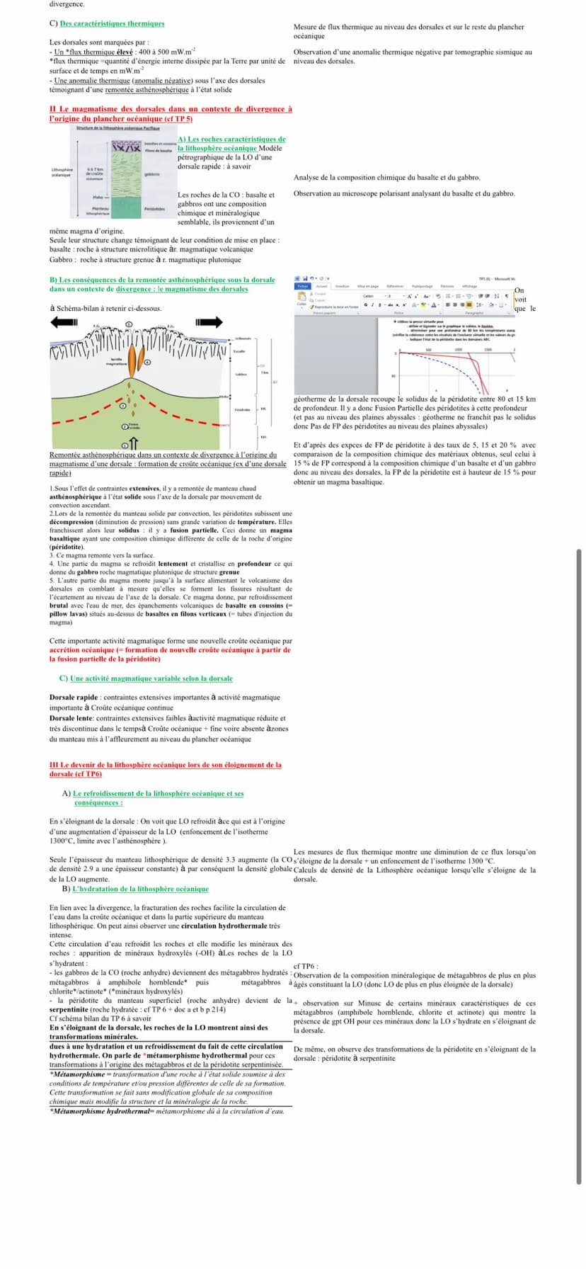 Chapitre 3 : La dynamique des zones de divergence au niveau des dorsales
Introduction : Les dorsales sont des frontières de plaques qui form