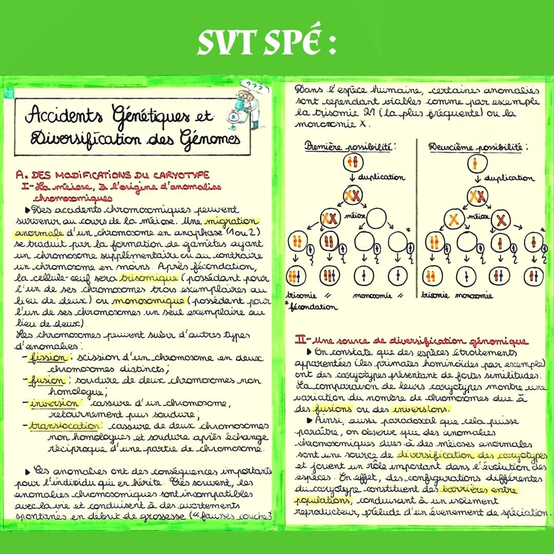 SVT SPÉ:
Origine du
Genotype des Individus
I- La conservations des genomes: stabilité
génétique et évolution clonale
▶Une cellule qui subit 