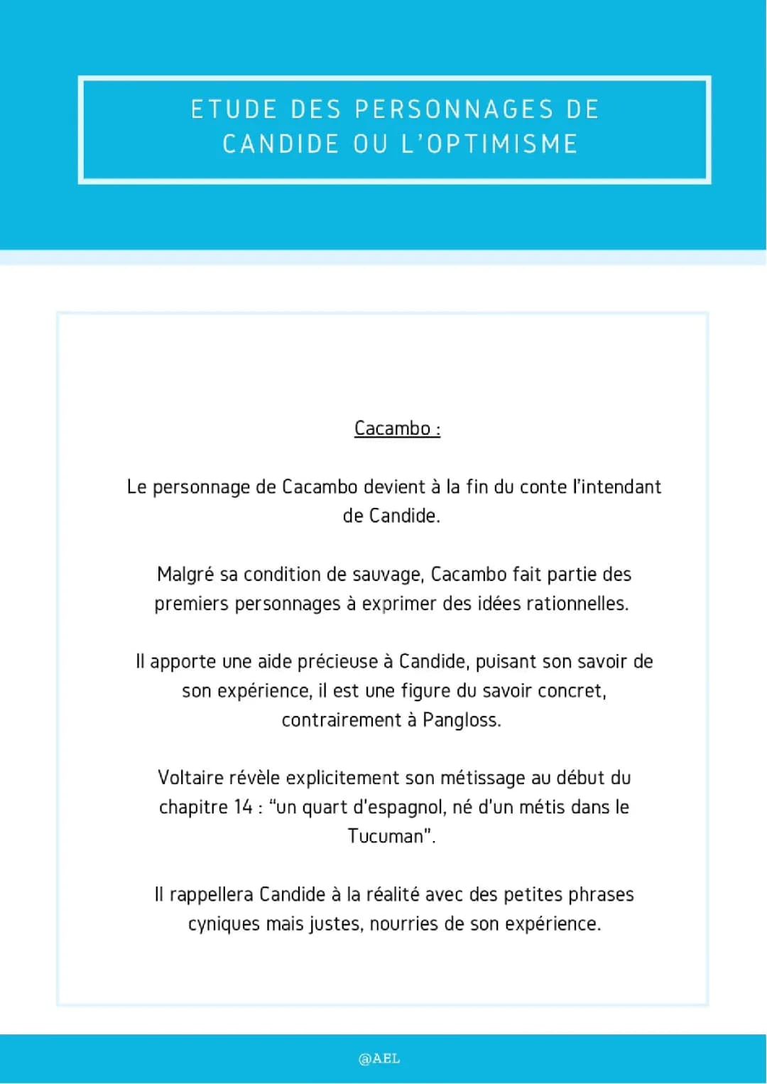 Les Personnages de Candide PDF: Découvre Cacambo et Plus!