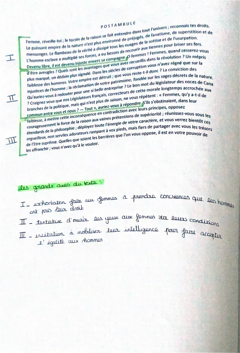 Texte 8
Olympe de GOUGES, DDFC
"Postambule"
Tintroduction
Olympe da GOUGES plutôt dit Hoorie GoUZE
Elle est née en 1748 et décédée en 1793
C