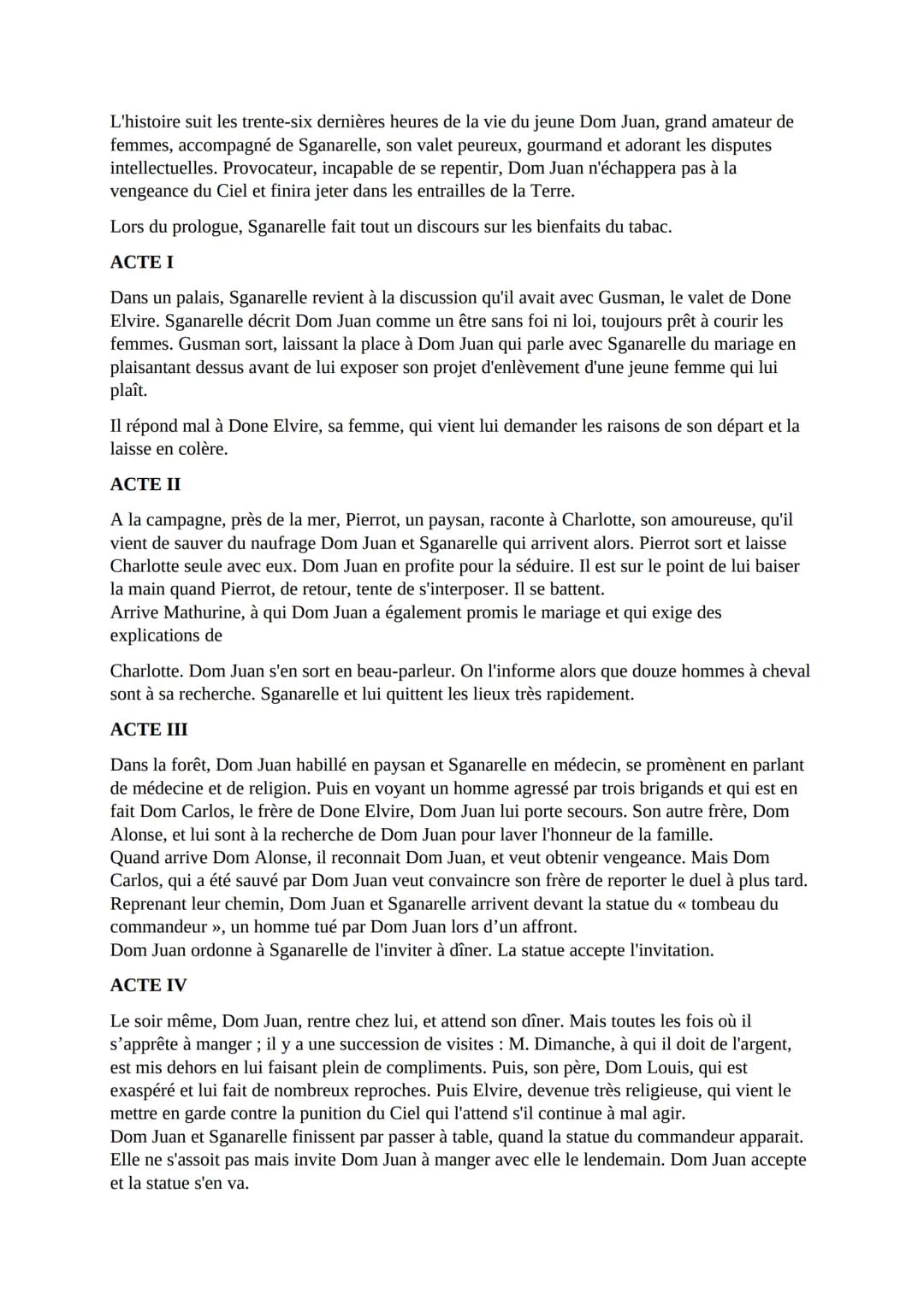 FRANÇAIS
Thème: DOM JUAN DE MOLIÈRE
I.
II.
III.
IV.
Biographie de Molière
Résumé de la pièce
Les thèmes de la pièce
Par CONDE KADIA
PLAN DE 