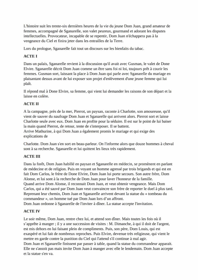 FRANÇAIS
Thème: DOM JUAN DE MOLIÈRE
I.
II.
III.
IV.
Biographie de Molière
Résumé de la pièce
Les thèmes de la pièce
Par CONDE KADIA
PLAN DE 