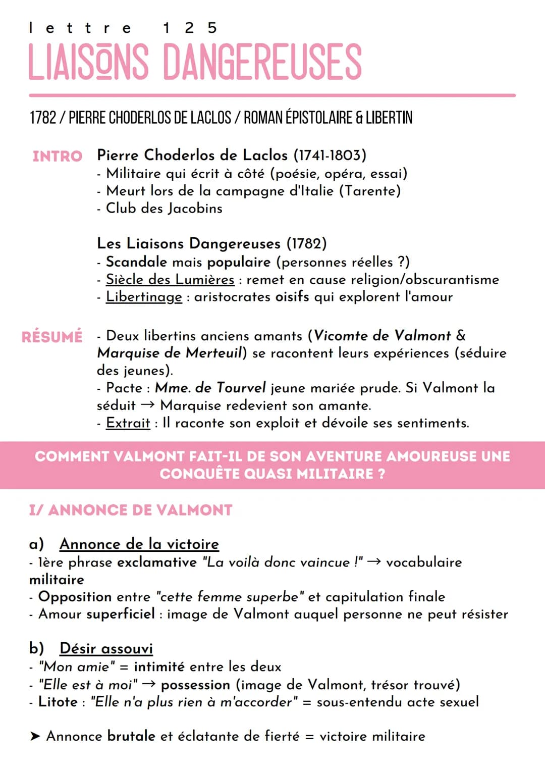 lettre 125
LIAISONS DANGEREUSES
1782 / PIERRE CHODERLOS DE LACLOS / ROMAN ÉPISTOLAIRE & LIBERTIN
INTRO Pierre Choderlos de Laclos (1741-1803