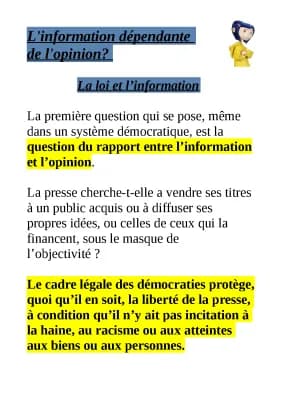 Know L'information dépendante de l'opinion  thumbnail
