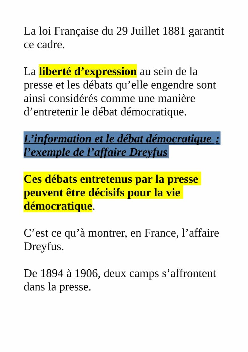 L'information dépendante
de l'opinion?
La loi et l'information
La première question qui se pose, même
dans un système démocratique, est la
q