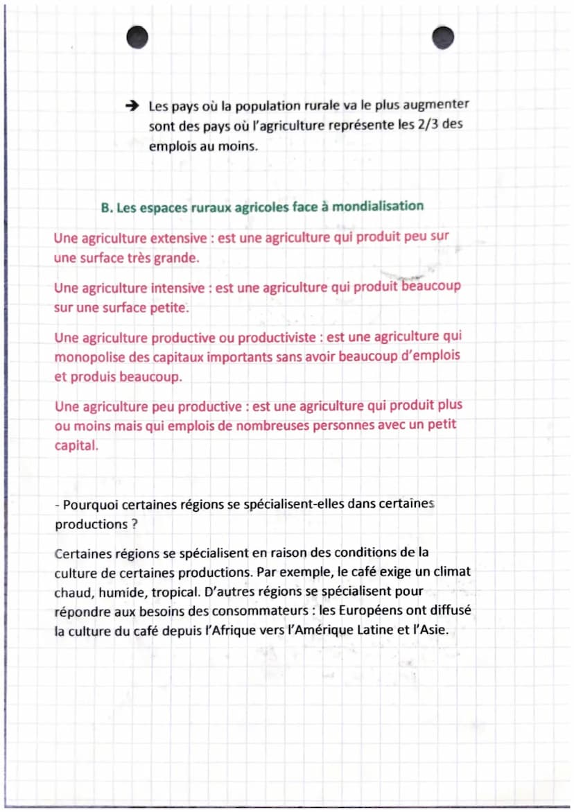 geographic
Chapitre 2
Les espaces ruraux
Introduction
Aujourd'hui, environ 45% de la population mondiale habite
dans les espaces ruraux : ce