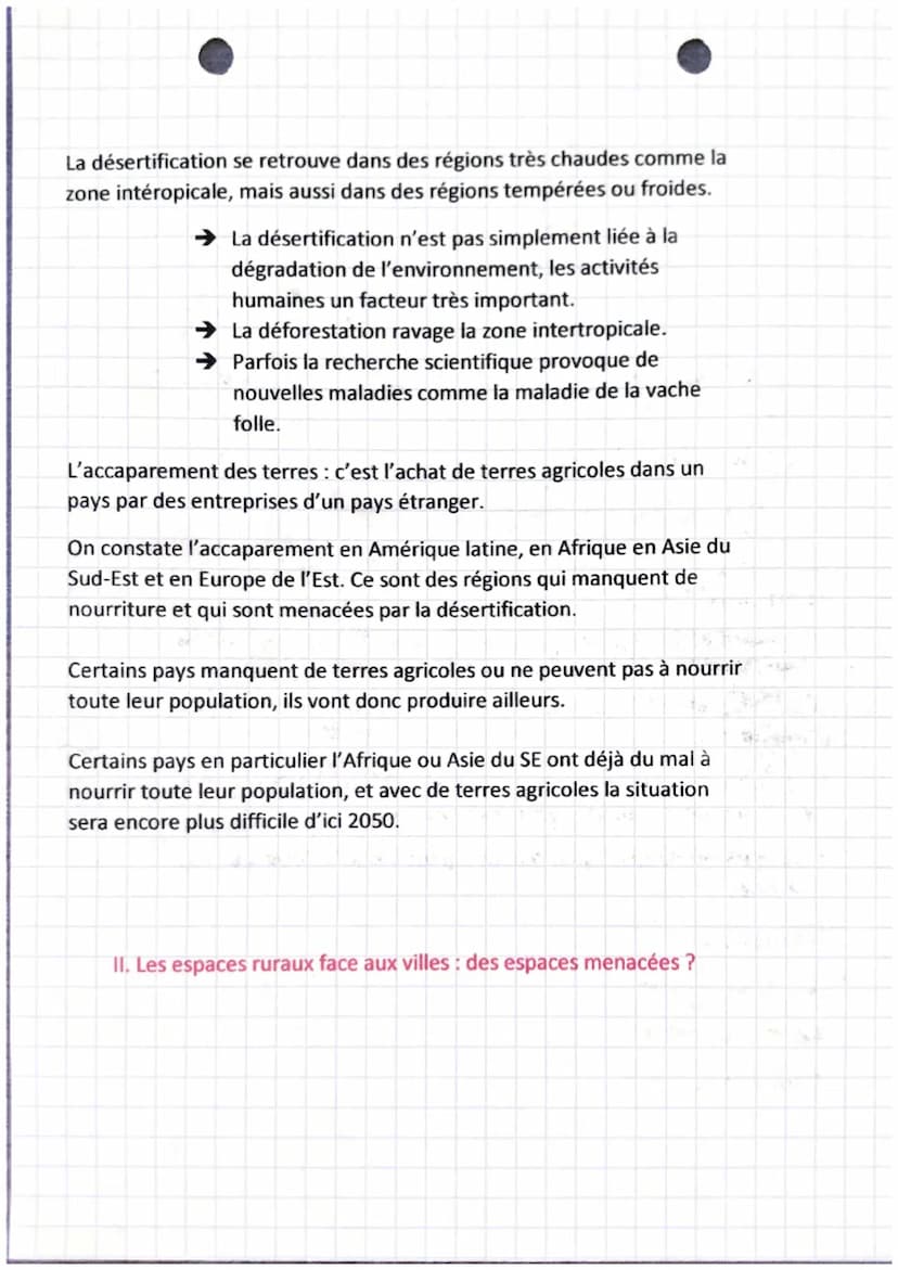 geographic
Chapitre 2
Les espaces ruraux
Introduction
Aujourd'hui, environ 45% de la population mondiale habite
dans les espaces ruraux : ce