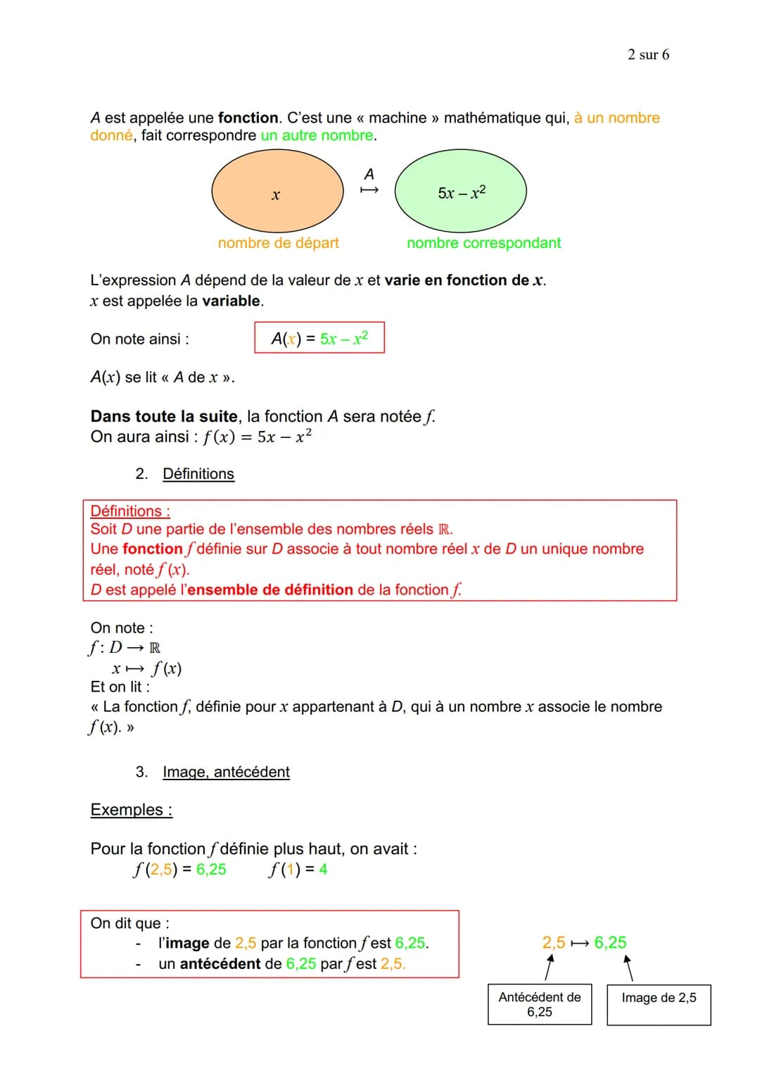 I. Vocabulaire et notations
1. Exemple d'introduction :
Avec une ficelle de longueur 10 cm, on fabrique un rectangle.
On désigne par x la lo