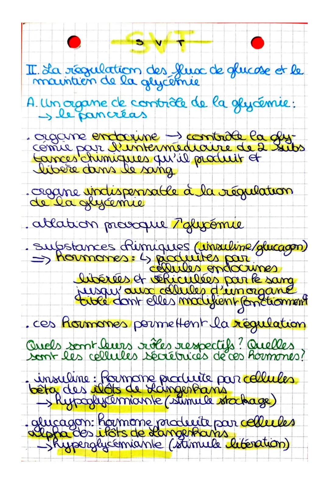 Comment sont modulés les flux de glucose
en fonction des situations physiologiques?
CHAPITRE: Le contrôle des flux de glucose,
source essent
