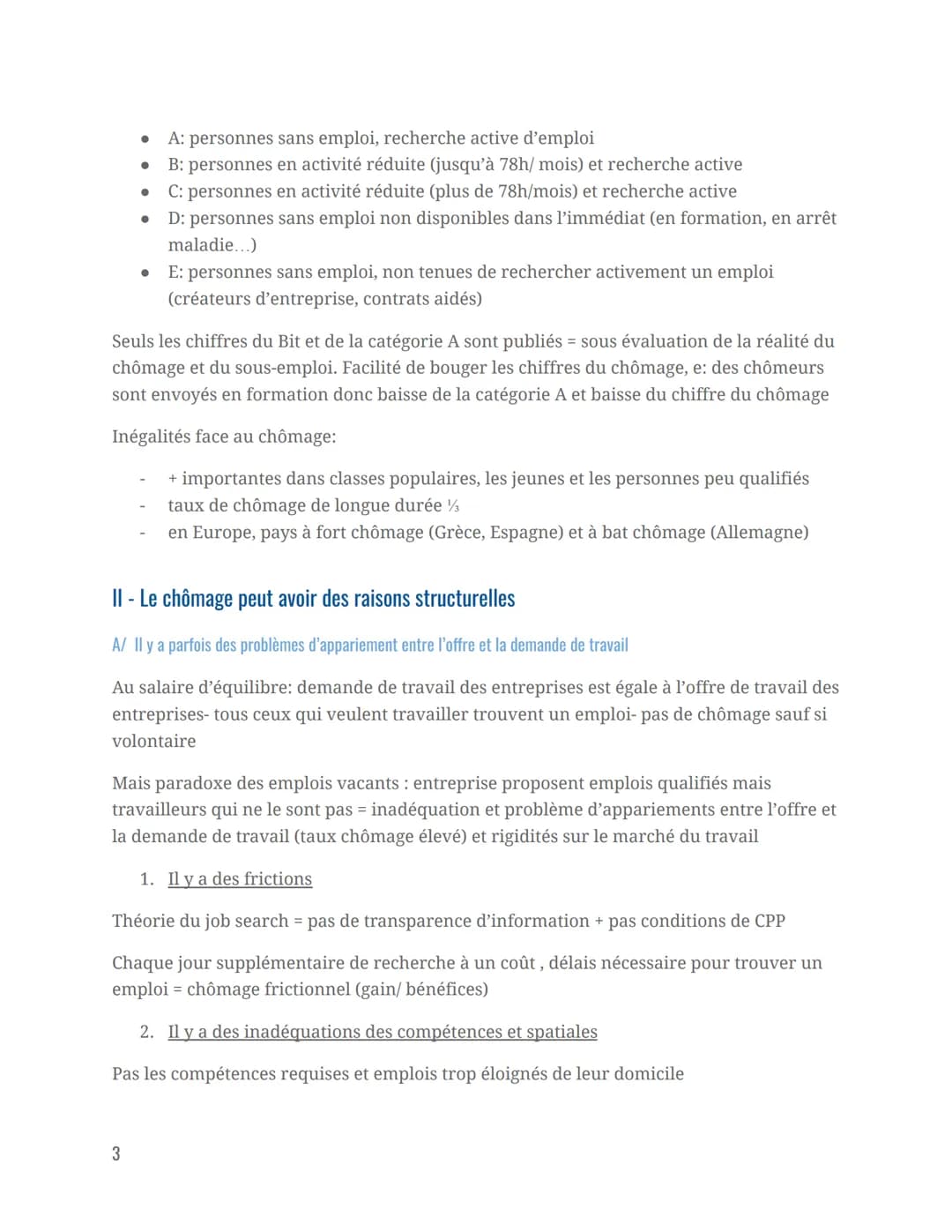 OBJECTIFS D'APPRENTISSAGES
Savoir définir le chômage et le sous-emploi et connaître les indicateurs de taux de chômage et de
taux d'emploi.
