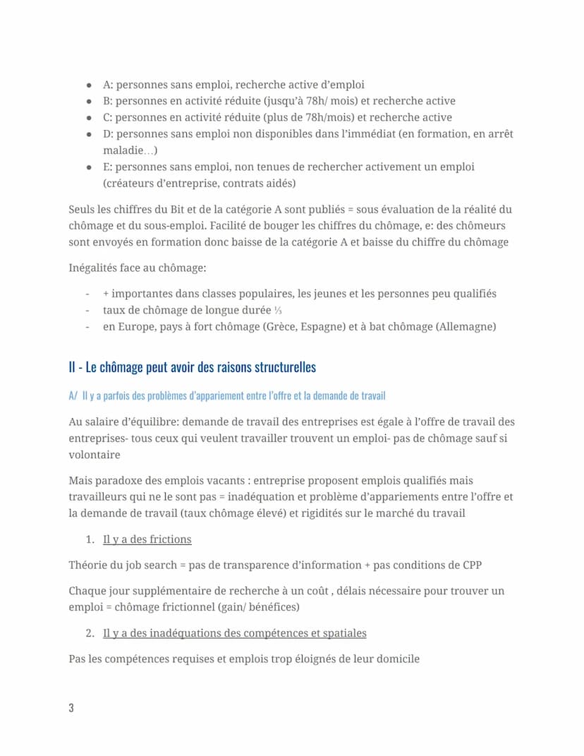 OBJECTIFS D'APPRENTISSAGES
Savoir définir le chômage et le sous-emploi et connaître les indicateurs de taux de chômage et de
taux d'emploi.
